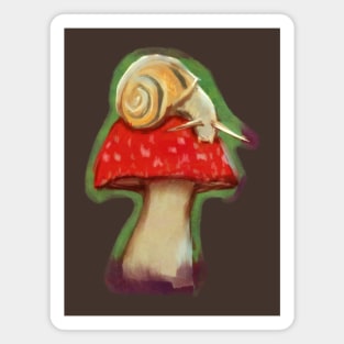 Painted Mushroom - Red Magnet